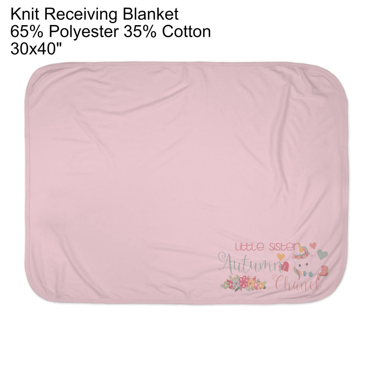 New Baby Girls Mystical Cute Unicorn Personalized Infant Receiving Swaddle Blanket